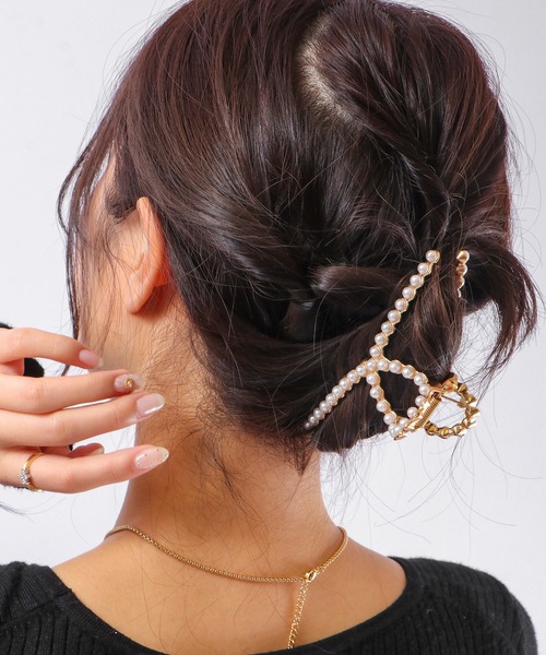 Ree&Mee(リーアンドミー)の「Ree&Mee リボンバレッタ バンスクリップ(バレッタ/ヘアクリップ・レディース・ホワイト/ブラック/ブラウン/ピンク/シルバー/ゴールド/ブルー/クリア/モカ/ゴールド系その他2/ゴールド系その他・FREE)」の19枚目の写真