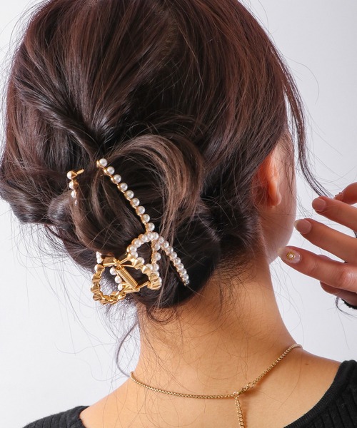 Ree&Mee(リーアンドミー)の「Ree&Mee リボンバレッタ バンスクリップ(バレッタ/ヘアクリップ・レディース・ホワイト/ブラック/ブラウン/ピンク/シルバー/ゴールド/ブルー/クリア/モカ/ゴールド系その他2/ゴールド系その他・FREE)」の20枚目の写真