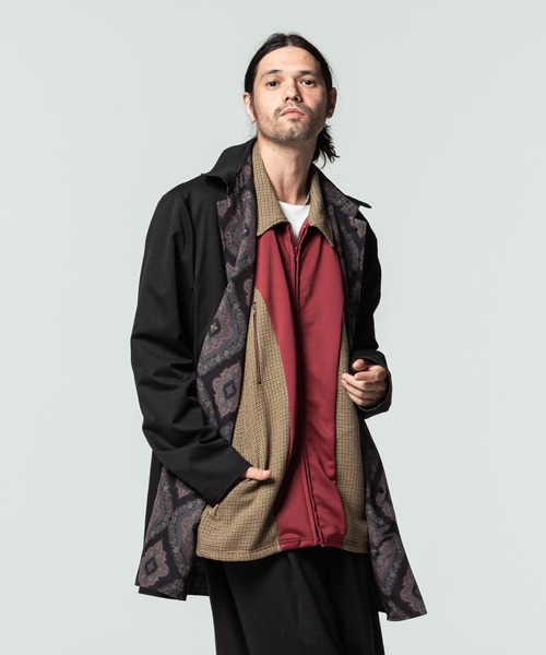 glamb(グラム)の「Reversible soutien collar coat / リバーシブルステンカラーコート(ステンカラーコート・メンズ・ベージュ/ブラック・M/L/S)」の2枚目の写真