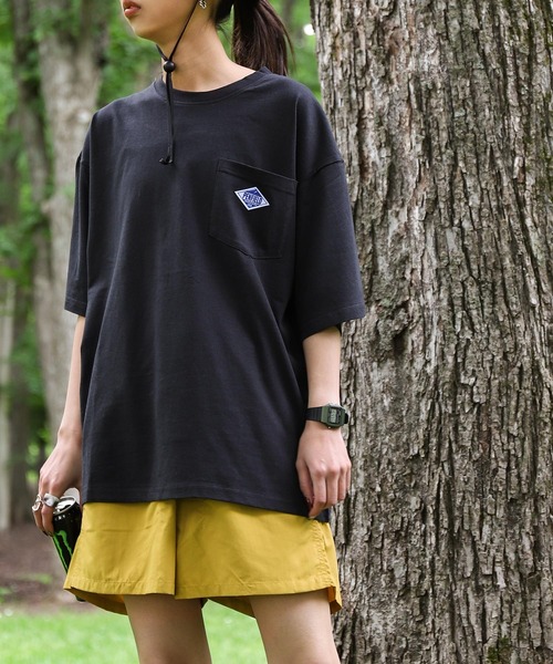 PEN FIELD(ペンフィールド)の「【別注】【PEN FIELD】ピスネームワンポイント胸ポケットオーバーサイズ半袖Tシャツ(Tシャツ/カットソー・レディース・ホワイト/ブラック/ベージュ/ネイビー/カーキ/オートミール/ブラック系・MEDIUM/LARGE/X-LARGE)」の3枚目の写真