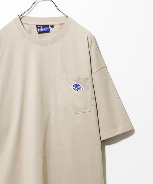 PEN FIELD(ペンフィールド)の「【別注】【PEN FIELD】ピスネームワンポイント胸ポケットオーバーサイズ半袖Tシャツ(Tシャツ/カットソー・レディース・ホワイト/ブラック/ベージュ/ネイビー/カーキ/オートミール/ブラック系・MEDIUM/LARGE/X-LARGE)」の14枚目の写真