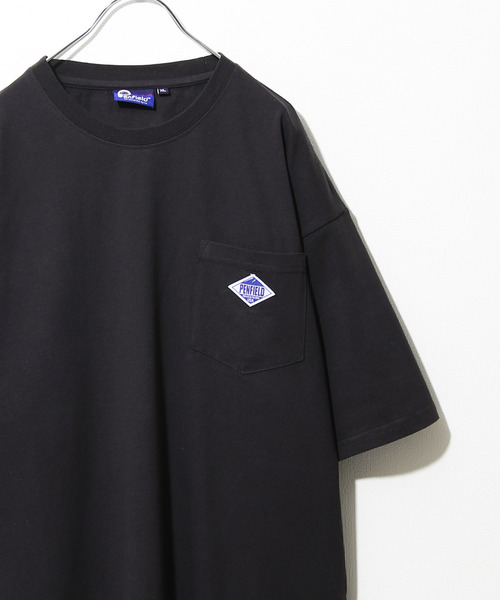 PEN FIELD(ペンフィールド)の「【別注】【PEN FIELD】ピスネームワンポイント胸ポケットオーバーサイズ半袖Tシャツ(Tシャツ/カットソー・レディース・ホワイト/ブラック/ベージュ/ネイビー/カーキ/オートミール/ブラック系・MEDIUM/LARGE/X-LARGE)」の9枚目の写真