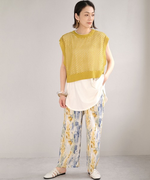 ＡＮＤＪ（アンドジェイ）の「ラウンドヘムタンクトップ（タンクトップ・レディース・ホワイト/チャコール/ブラック/テラコッタ・M）」の7枚目の写真