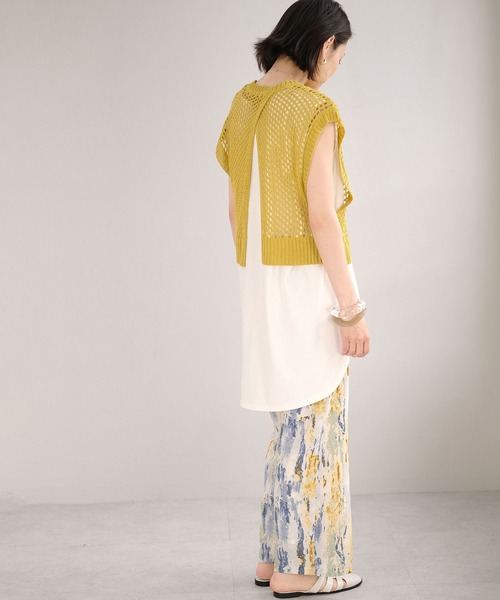 ＡＮＤＪ（アンドジェイ）の「ラウンドヘムタンクトップ（タンクトップ・レディース・ホワイト/チャコール/ブラック/テラコッタ・M）」の8枚目の写真