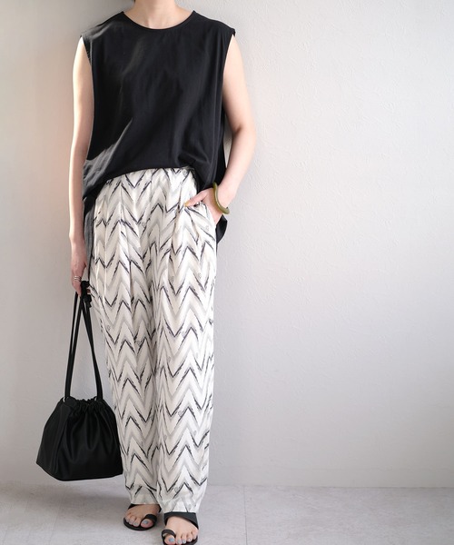 ＡＮＤＪ（アンドジェイ）の「ラウンドヘムタンクトップ（タンクトップ・レディース・ホワイト/チャコール/ブラック/テラコッタ・M）」の20枚目の写真