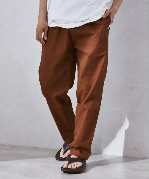 JOURNAL STANDARD relume（ジャーナルスタンダード　レリューム）の「CALIFORNIA　リネンシェフパンツ（その他パンツ・メンズ・ライトグレー/ライトグリーン/ホワイト×ホワイト/ブラック系その他/ブラウン系その他・SMALL/MEDIUM/LARGE）」の4枚目の写真