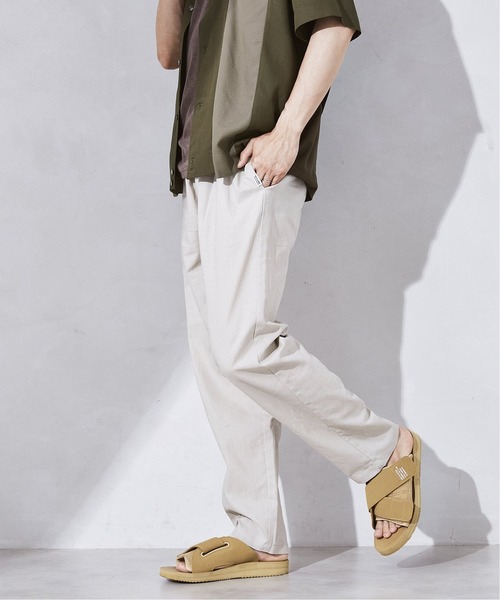 JOURNAL STANDARD relume（ジャーナルスタンダード　レリューム）の「CALIFORNIA　リネンシェフパンツ（その他パンツ・メンズ・ライトグレー/ライトグリーン/ホワイト×ホワイト/ブラック系その他/ブラウン系その他・SMALL/MEDIUM/LARGE）」の3枚目の写真