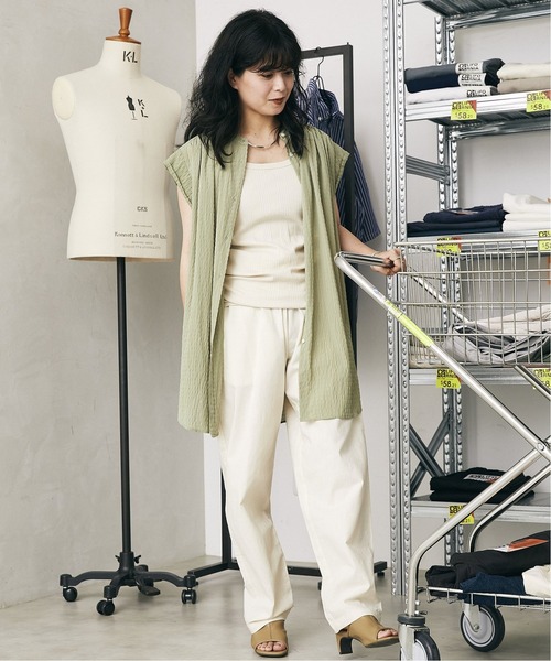 JOURNAL STANDARD relume（ジャーナルスタンダード　レリューム）の「CALIFORNIA　リネンシェフパンツ（その他パンツ・メンズ・ライトグレー/ライトグリーン/ホワイト×ホワイト/ブラック系その他/ブラウン系その他・SMALL/MEDIUM/LARGE）」の17枚目の写真