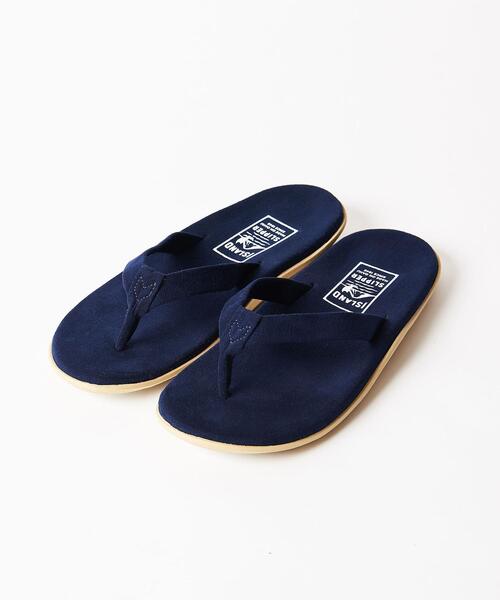 ISLAND SLIPPER（アイランドスリッパ）の「【別注】 ＜ISLAND SLIPPER（アイランドスリッパ）＞ ULTRASUEDE（R） SANDAL/サンダル（サンダル・メンズ・ネイビー/ブラウン・8/10/9）」の4枚目の写真