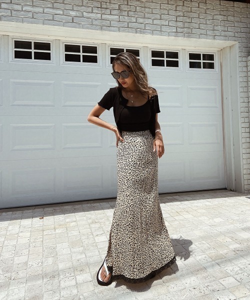 esutoreja（エストレジャ）の「レオパードレースマーメイドスカート（スカート・レディース・ベージュ/グリーン・FREE）」の5枚目の写真