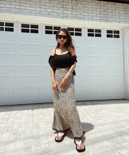 esutoreja（エストレジャ）の「レオパードレースマーメイドスカート（スカート・レディース・ベージュ/グリーン・FREE）」の6枚目の写真