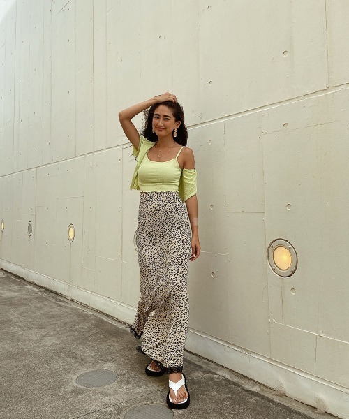 esutoreja（エストレジャ）の「レオパードレースマーメイドスカート（スカート・レディース・ベージュ/グリーン・FREE）」の7枚目の写真