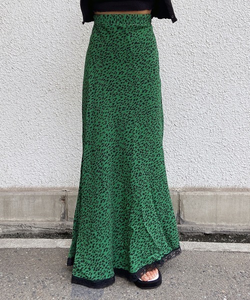 esutoreja（エストレジャ）の「レオパードレースマーメイドスカート（スカート・レディース・ベージュ/グリーン・FREE）」の12枚目の写真