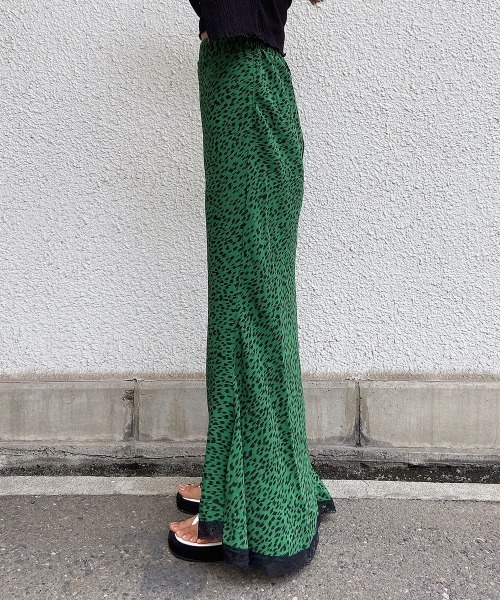 esutoreja（エストレジャ）の「レオパードレースマーメイドスカート（スカート・レディース・ベージュ/グリーン・FREE）」の13枚目の写真