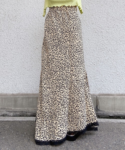 esutoreja（エストレジャ）の「レオパードレースマーメイドスカート（スカート・レディース・ベージュ/グリーン・FREE）」の19枚目の写真
