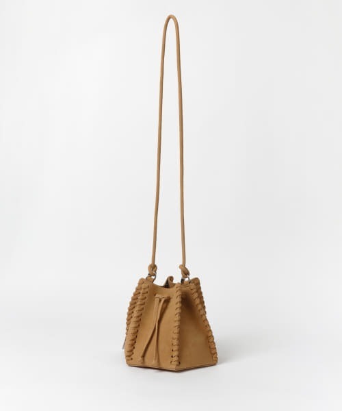 PROTCOL（プロトコル）の「PROTCOL　Hexagon Leather Bag（ショルダーバッグ・レディース・ブラック/ベージュ・FREE）」の5枚目の写真