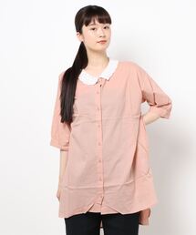 Samansa Mos2 | レース衿前開きチュニック(シャツ/ブラウス)