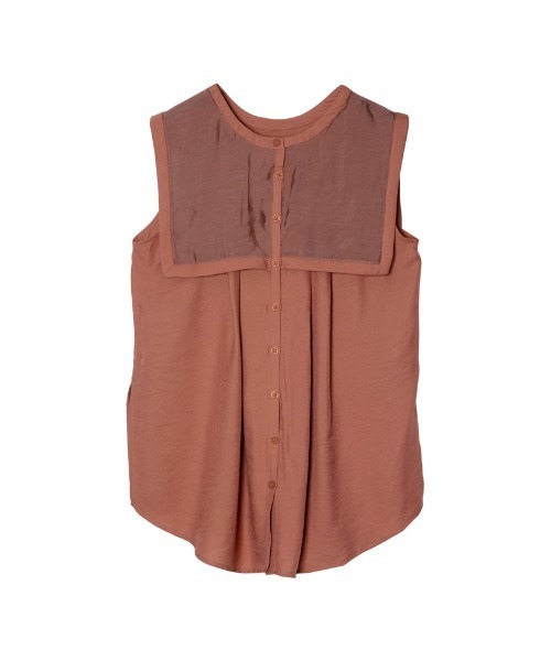 Re:EDIT（リエディ）の「前後2WAYシアービッグカラークレープブラウス（シャツ/ブラウス・レディース・ブラック/ホワイト/テラコッタ・MEDIUM）」の14枚目の写真