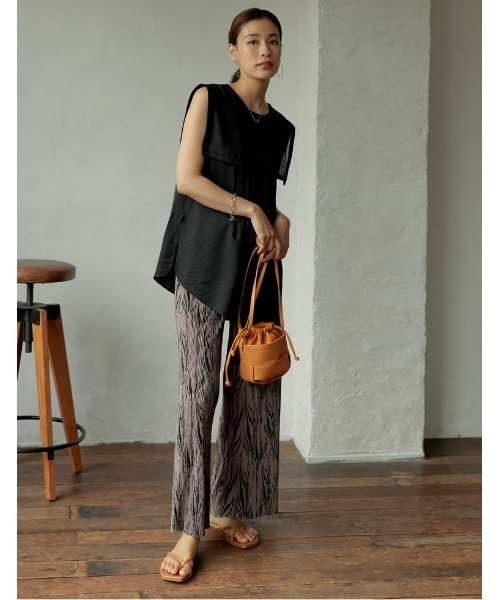 Re:EDIT（リエディ）の「前後2WAYシアービッグカラークレープブラウス（シャツ/ブラウス・レディース・ブラック/ホワイト/テラコッタ・MEDIUM）」の15枚目の写真