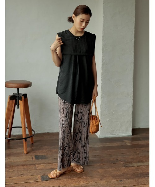 Re:EDIT（リエディ）の「前後2WAYシアービッグカラークレープブラウス（シャツ/ブラウス・レディース・ブラック/ホワイト/テラコッタ・MEDIUM）」の18枚目の写真