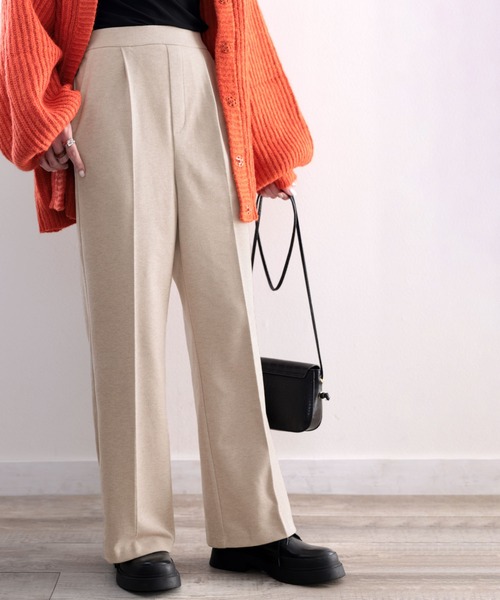 classicalelf(クラシカルエルフ)の「美脚叶う。ストレッチ起毛センタープレスパンツ(スラックス・レディース・ブラック/アイボリー/モカ/グリーン・SMALL/MEDIUM/LARGE/X-LARGE)」の18枚目の写真