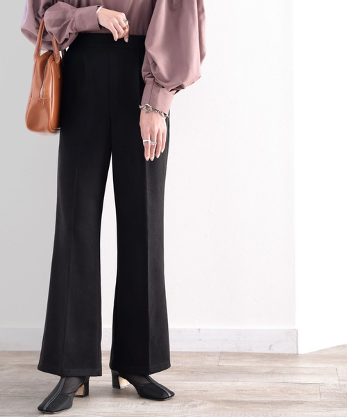 classicalelf(クラシカルエルフ)の「美脚叶う。ストレッチ起毛センタープレスパンツ(スラックス・レディース・ブラック/アイボリー/モカ/グリーン・SMALL/MEDIUM/LARGE/X-LARGE)」の17枚目の写真