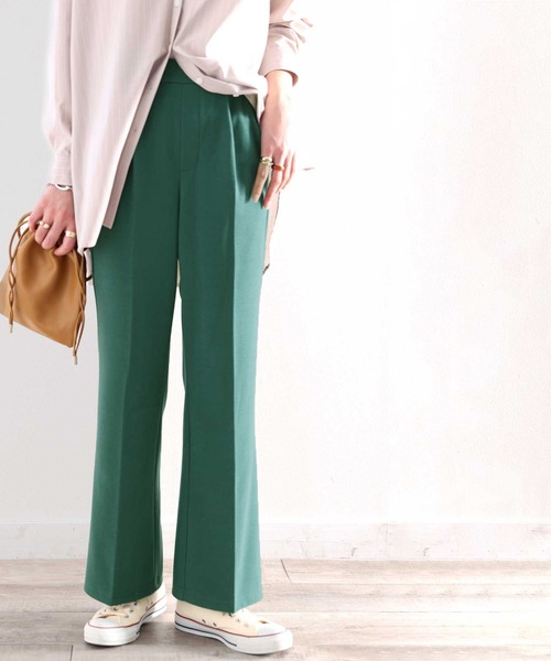 classicalelf(クラシカルエルフ)の「美脚叶う。ストレッチ起毛センタープレスパンツ(スラックス・レディース・ブラック/アイボリー/モカ/グリーン・SMALL/MEDIUM/LARGE/X-LARGE)」の21枚目の写真