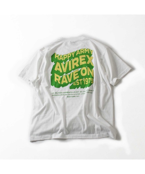 AVIREX(アヴィレックス)の「【WEB限定】ハッピーアーミーティーシャツ/ HAPPY ARMY T-SHIRT(Tシャツ/カットソー・レディース・ホワイト・MEDIUM/LARGE/X-LARGE)」の11枚目の写真