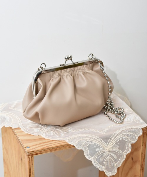 RETRO GIRL（レトロガール）の「ガマグチギャザーショルダー（ショルダーバッグ・レディース・ベージュ/シルバー/ブラック/ゴールド・FREE）」の3枚目の写真