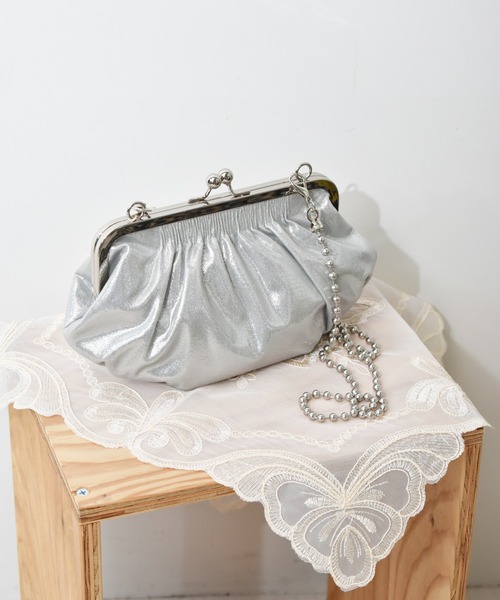 RETRO GIRL（レトロガール）の「ガマグチギャザーショルダー（ショルダーバッグ・レディース・ベージュ/シルバー/ブラック/ゴールド・FREE）」の4枚目の写真