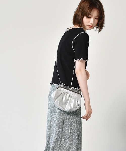 RETRO GIRL（レトロガール）の「ガマグチギャザーショルダー（ショルダーバッグ・レディース・ベージュ/シルバー/ブラック/ゴールド・FREE）」の14枚目の写真