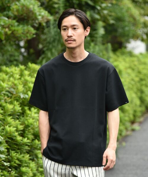 SHIPS（シップス）の「SHIPS: ライト ミラノリブ クルーネック プルオーバー Tシャツ（Tシャツ/カットソー・メンズ・ホワイト/ブラック/ライトグリーン/ホワイト系その他/ダークブルー・SMALL/MEDIUM/LARGE/X-LARGE）」の4枚目の写真