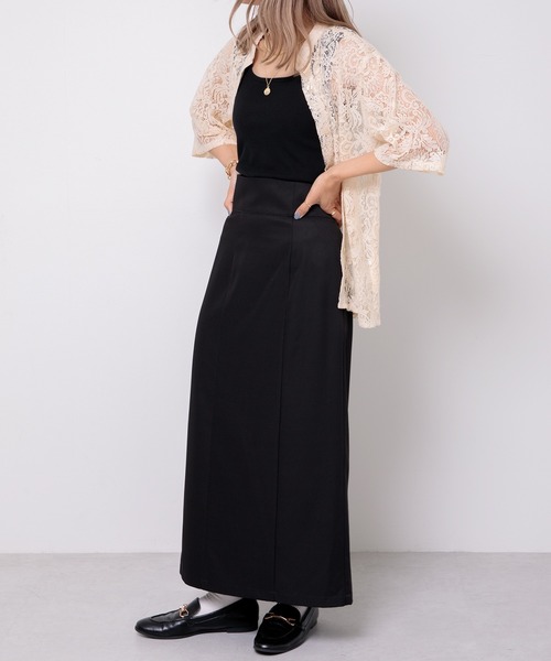 Adoon plain(アドーンプレーン)の「【新色追加!】【神シルエット!】ナロータイトスカート(スカート・レディース・ブラック/オレンジ/グリーン/ダークブルー/バイオレット・SMALL/MEDIUM/LARGE)」の9枚目の写真