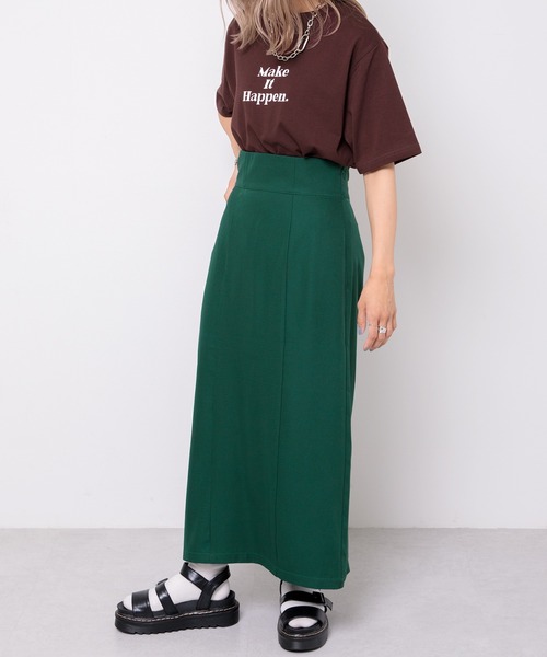 Adoon plain(アドーンプレーン)の「【新色追加!】【神シルエット!】ナロータイトスカート(スカート・レディース・ブラック/オレンジ/グリーン/ダークブルー/バイオレット・SMALL/MEDIUM/LARGE)」の10枚目の写真