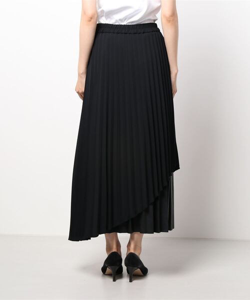 Scrap Book（スクラップブック）の「【CYAN TOKYO】異素材レイヤープリーツスカート（スカート・レディース・ブラック・FREE）」の3枚目の写真