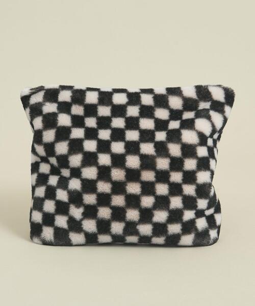 BEAUTY&YOUTH UNITED ARROWS（ビューティーアンドユースユナイテッドアローズ）の「BY フェイクファー チェッカーショルダーバッグ -2WAY- ∴（ショルダーバッグ・レディース・ブラック/ブラウン・FREE）」の11枚目の写真