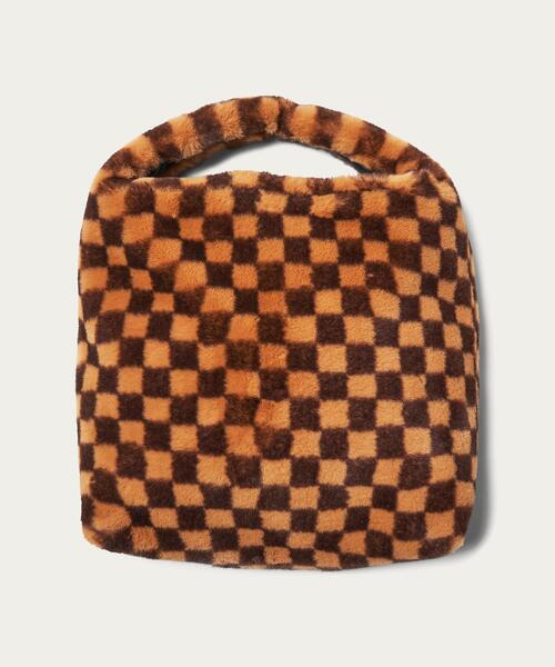 BEAUTY&YOUTH UNITED ARROWS（ビューティーアンドユースユナイテッドアローズ）の「BY フェイクファー チェッカーショルダーバッグ -2WAY- ∴（ショルダーバッグ・レディース・ブラック/ブラウン・FREE）」の3枚目の写真