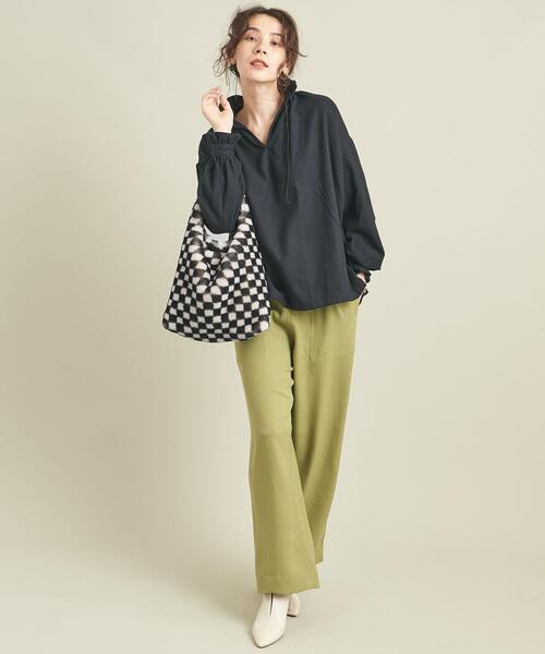 BEAUTY&YOUTH UNITED ARROWS（ビューティーアンドユースユナイテッドアローズ）の「BY フェイクファー チェッカーショルダーバッグ -2WAY- ∴（ショルダーバッグ・レディース・ブラック/ブラウン・FREE）」の17枚目の写真