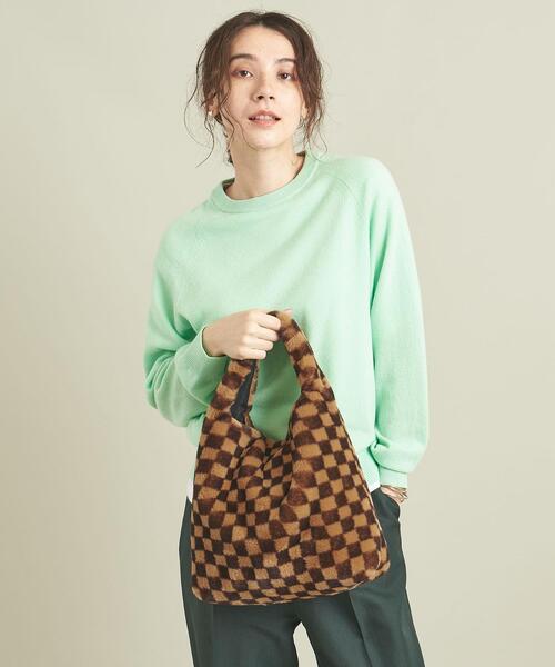 BEAUTY&YOUTH UNITED ARROWS（ビューティーアンドユースユナイテッドアローズ）の「BY フェイクファー チェッカーショルダーバッグ -2WAY- ∴（ショルダーバッグ・レディース・ブラック/ブラウン・FREE）」の18枚目の写真