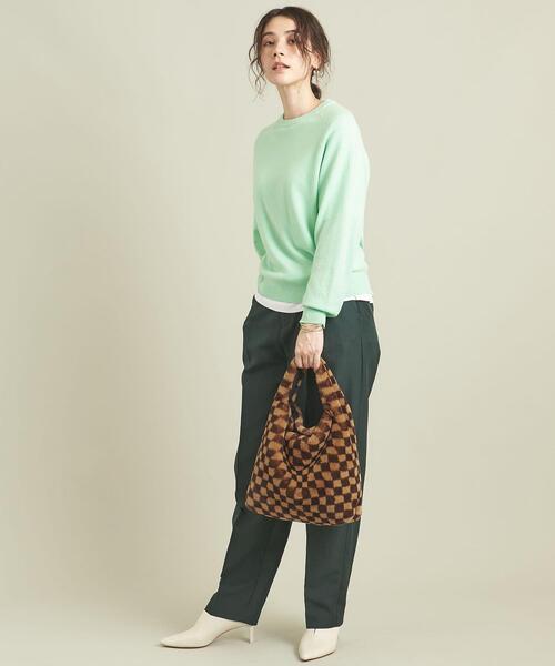 BEAUTY&YOUTH UNITED ARROWS（ビューティーアンドユースユナイテッドアローズ）の「BY フェイクファー チェッカーショルダーバッグ -2WAY- ∴（ショルダーバッグ・レディース・ブラック/ブラウン・FREE）」の19枚目の写真