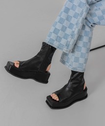 FOLLOWIN | スパンフラットサンダルアンクルブーツ(サンダル)