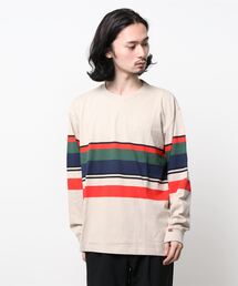 Levi's | LS RED TAB TEE PAST TIME STRIPE PEYOTE(Tシャツ/カットソー)
