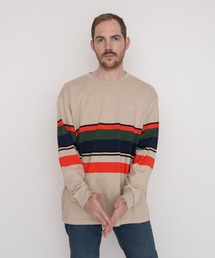 Levi's | LS RED TAB TEE PAST TIME STRIPE PEYOTE(Tシャツ/カットソー)