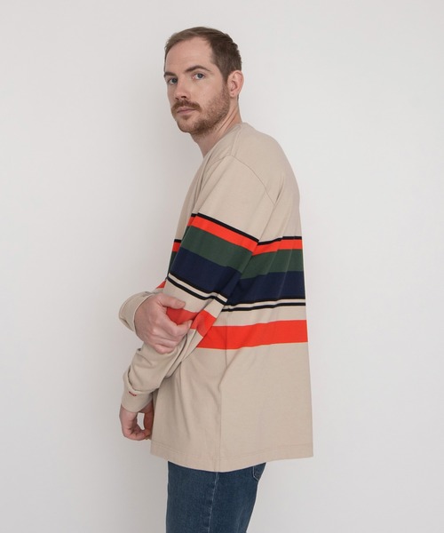 Levi's（リーバイス）の「LS RED TAB TEE PAST TIME STRIPE PEYOTE（Tシャツ/カットソー・メンズ・マルチ・M/S/L/XL）」の16枚目の写真