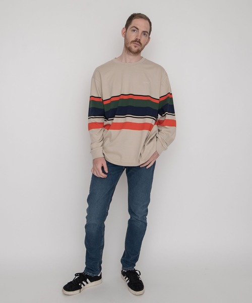 Levi's（リーバイス）の「LS RED TAB TEE PAST TIME STRIPE PEYOTE（Tシャツ/カットソー・メンズ・マルチ・M/S/L/XL）」の12枚目の写真