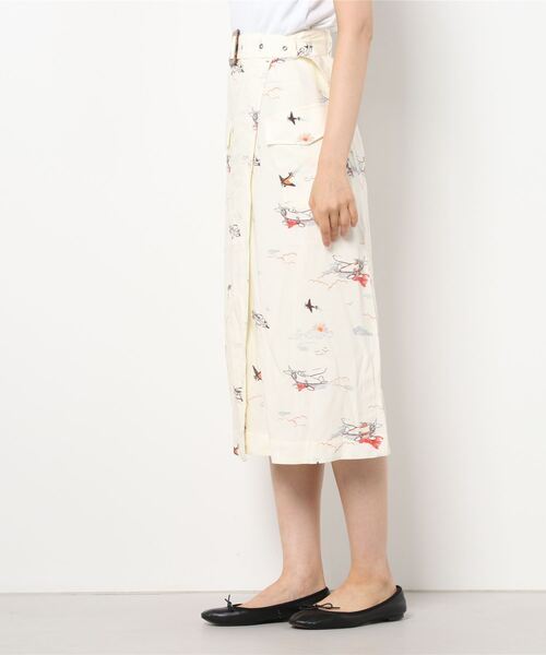 MAISON SCOTCH（メゾンスコッチ）の「プリント ラップスカート【161607】（スカート・レディース・アイボリー・X-SMALL/SMALL）」の4枚目の写真