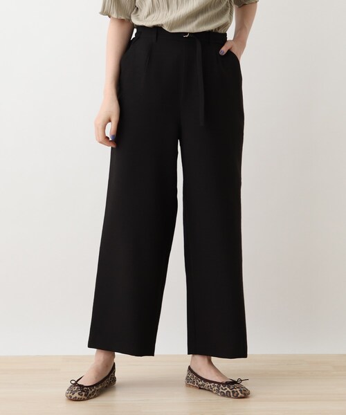 DRESKIP（ドレスキップ）の「◆Dカンベルト付きワイドパンツ（その他パンツ・レディース・ダークブラウン系1/ブラック/キャメル・03/04/02）」の2枚目の写真