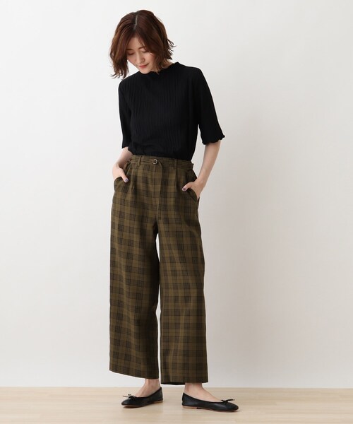 DRESKIP（ドレスキップ）の「◆Dカンベルト付きワイドパンツ（その他パンツ・レディース・ダークブラウン系1/ブラック/キャメル・03/04/02）」の11枚目の写真