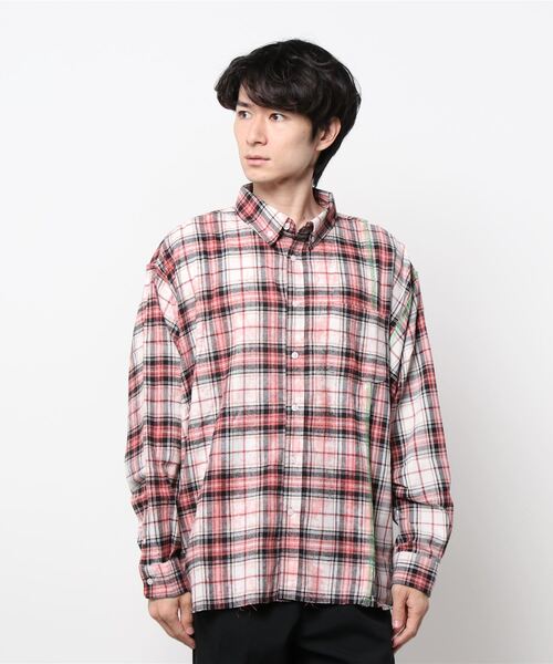 A4A（エーフォーエー）の「A4A(エーフォーエー)切替ネルシャツ（シャツ/ブラウス・メンズ・グリーン/ブルー/レッド・FREE）」の3枚目の写真