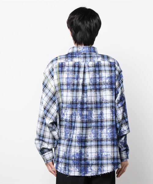 A4A（エーフォーエー）の「A4A(エーフォーエー)切替ネルシャツ（シャツ/ブラウス・メンズ・グリーン/ブルー/レッド・FREE）」の4枚目の写真